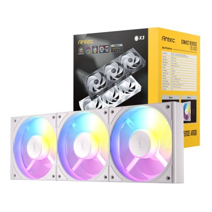 Antec Connect 120 Reverse ARGB PWM Fan 3 Pack – White White