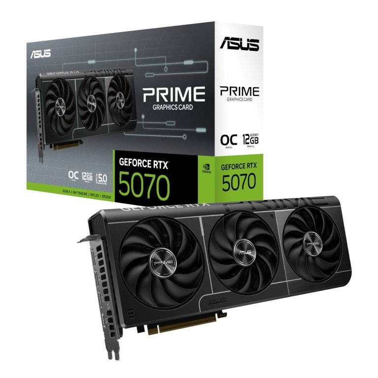 ASUS PRIME GeForce RTX™ 5070 12GB GDDR7 OC 12GB Graphics Card Black