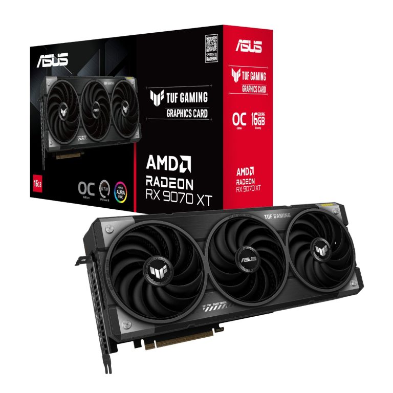 Asus TUF Gaming Radeon RX 9070 XT OC Edition 16GB GDDR6 Graphics Card Black