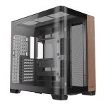 Antec C8 Curved Wood E-ATX | ATX | Micro-ATX | ITX Dual Chamber Gaming Chassis - Black Black