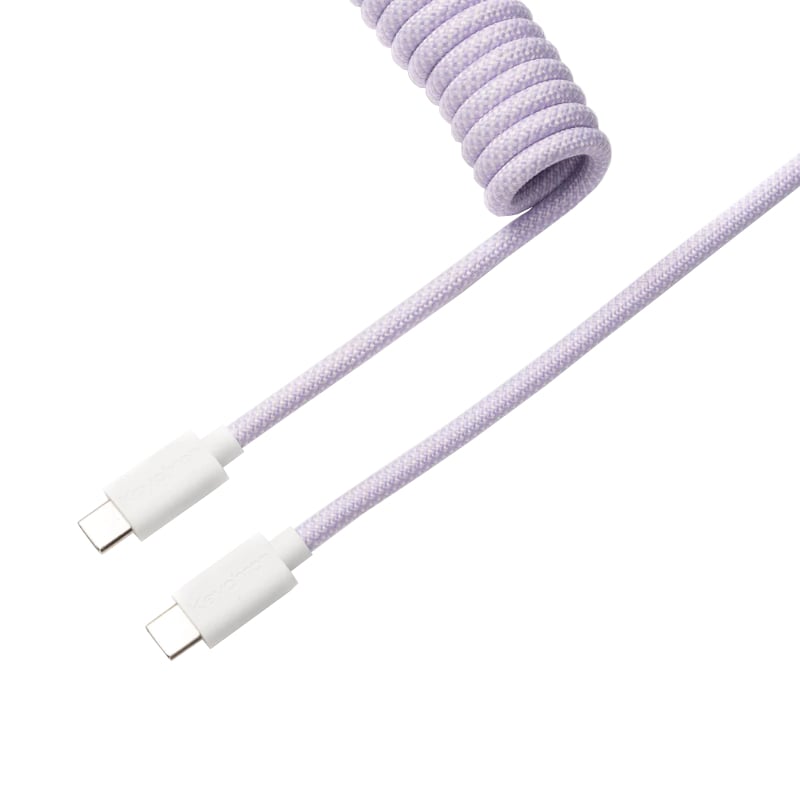 Keychron Coiled Aviator Cable - Light Purple/Straight -