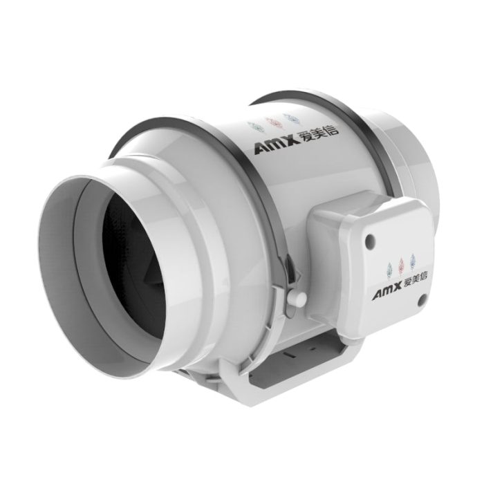 AMX 150mm Mixed Flow Industrial Inline Duct Fan White