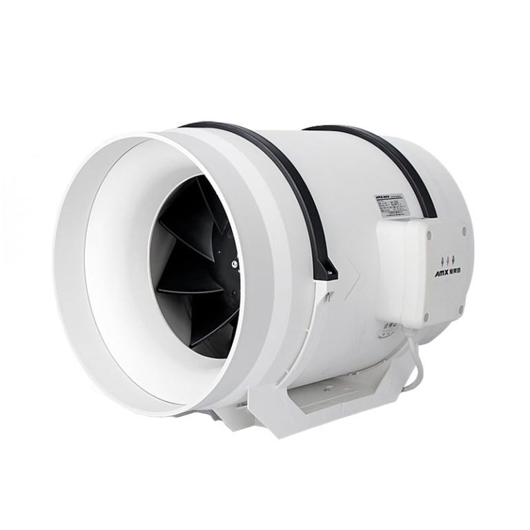 AMX 200mm Mixed Flow Industrial Inline Duct Fan White