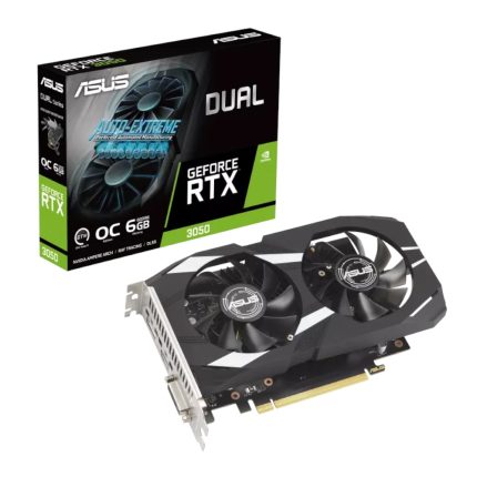 ASUS Nvidia GeForce RTX 3050 Dual OC 6G Graphic Card Black/White