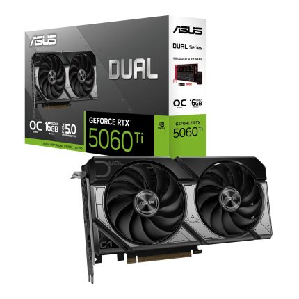 ASUS Dual GeForce RTX 5060 Ti OC Edition 16GB GDDR7 Graphics Card Black