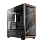 Antec FLUX ATX WOOD Mid Tower Gaming Chassis – Black Black