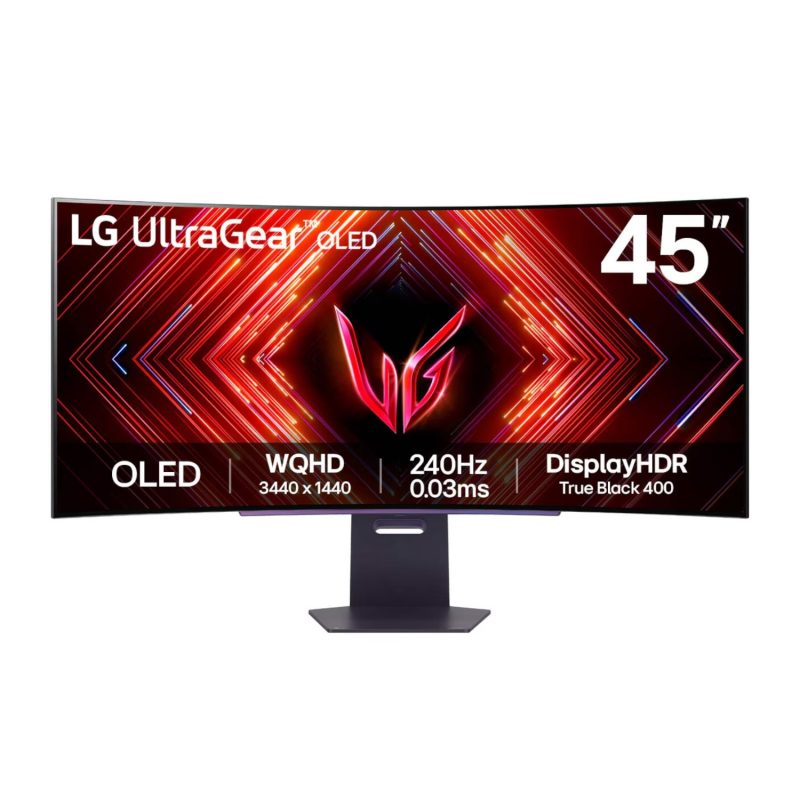 LG UltraGear 45" Ultra-WQHD 240Hz OLED Curved Gaming Monitor Black