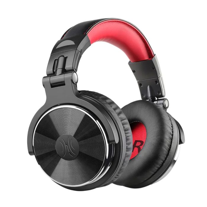 Oneodio Pro 10 Professional Wired Over Ear DJ and Studio Monitoring Headphones - Red/Black Black/Red