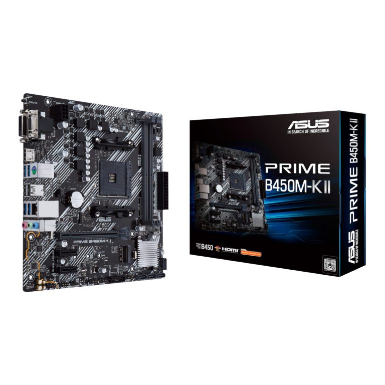 ASUS PRIME B450M-K II mATX Motherboard - AM4