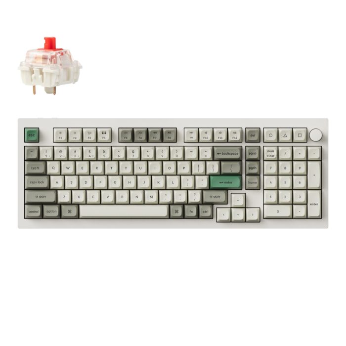 Keychron Q5M-M1 QMK/VIA Wireless Custom Keyboard - Shell White -