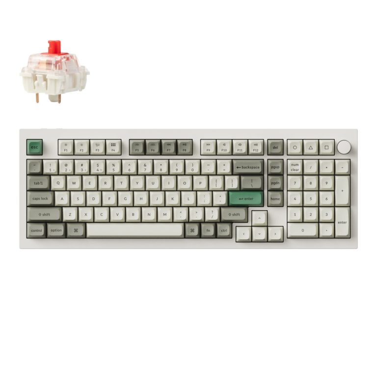 Keychron Q5M-M1 QMK/VIA Wireless Custom Keyboard - Shell White -