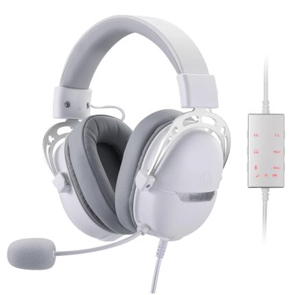 REDRAGON Over-Ear AURORA Gaming Headset - White White