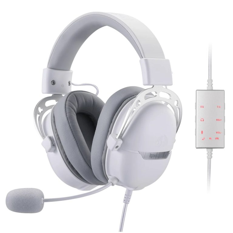 REDRAGON Over-Ear AURORA Gaming Headset - White White