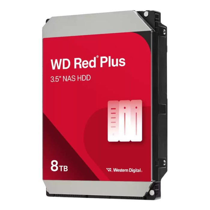 Western Digital Red Plus 8TB NAS HDD - Reliable 3.5" SATA Drive for NAS -
